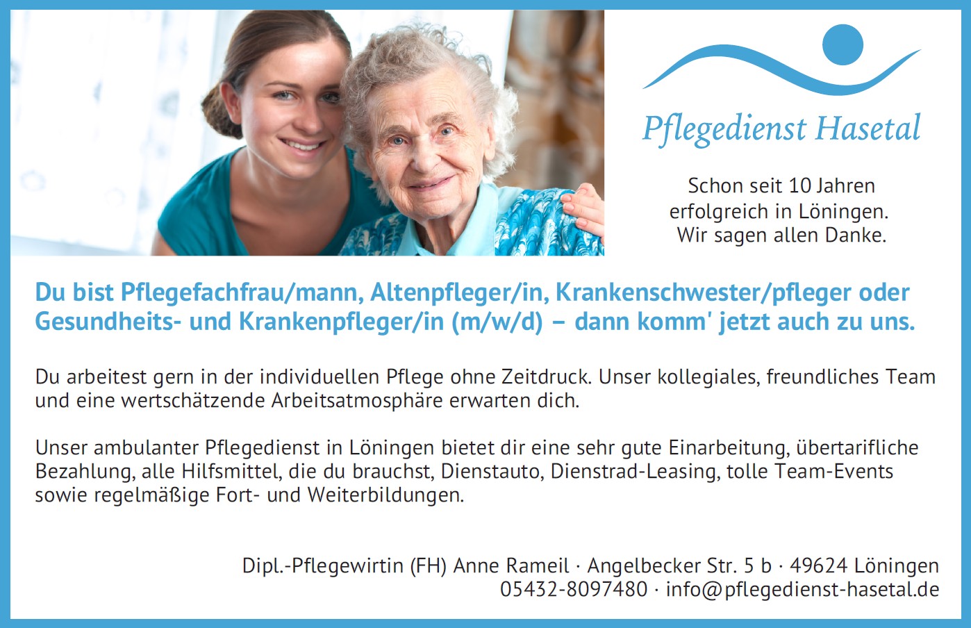 Stellenanzeige Pflege Stellenanzeige Pflege